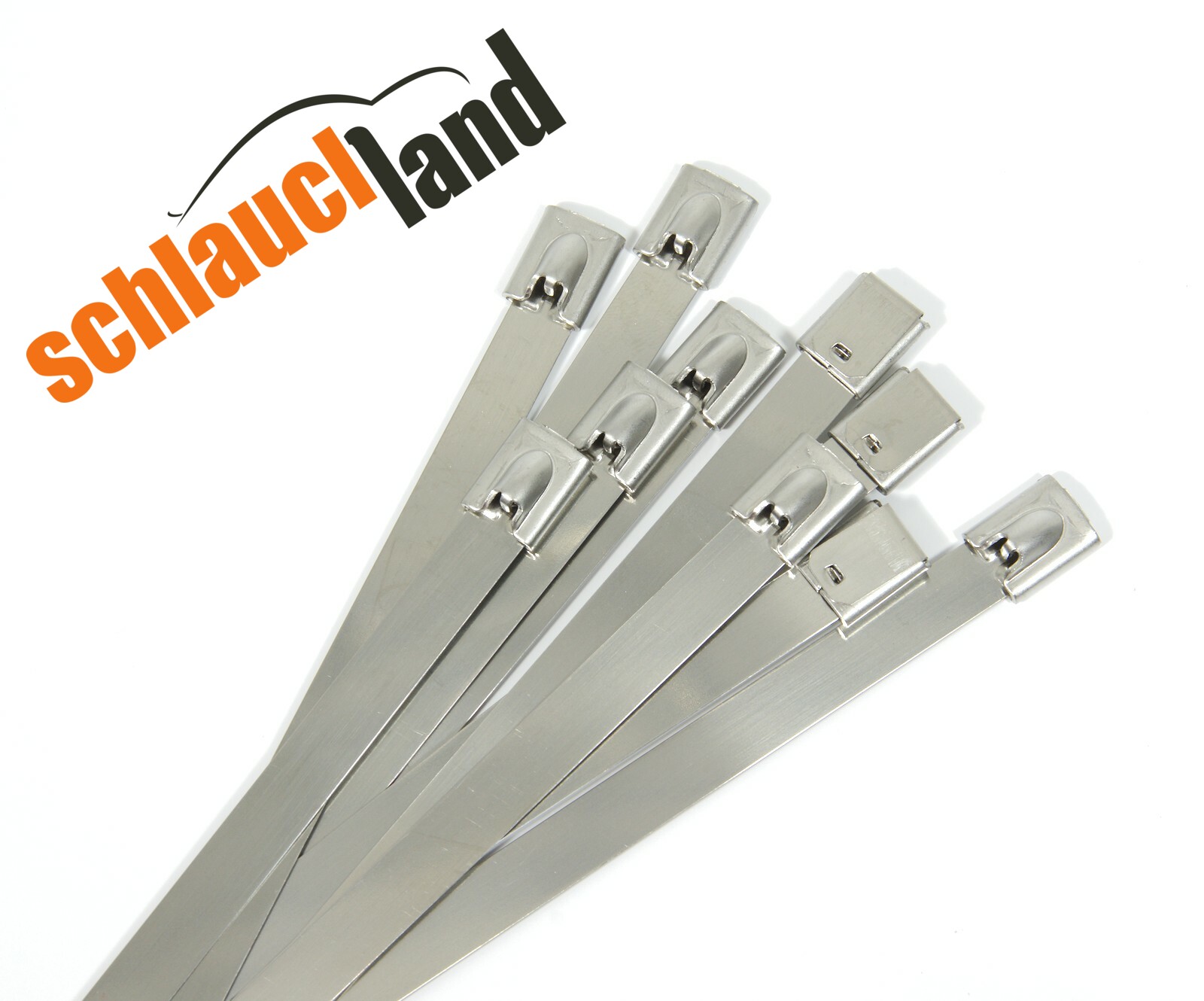 100x Kabelbinder Edelstahl 4,6 x 350 mm *** Metall Stahl V2A Schlauchbinder 
